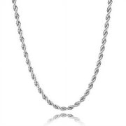 MEGADEALZZZ .925 Sterling Silver 2 mm Italy Diamond-Cut Rope Chain