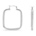 thumbnail image 1 of .925 Sterling Silver 2 x 29mm Square Hoop Women's Earrings, 1 of 1