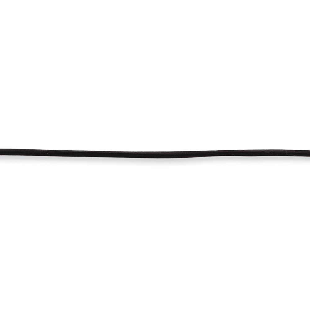 925 Sterling Silver 20inch 2mm Black Leather Cord Necklace; for Adults and Teens; for Women and Men