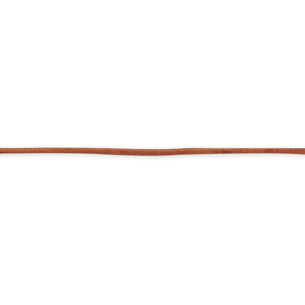 925 Sterling Silver 20inch 2mm Natural Leather Cord Necklace; for Adults and Teens; for Women and Men