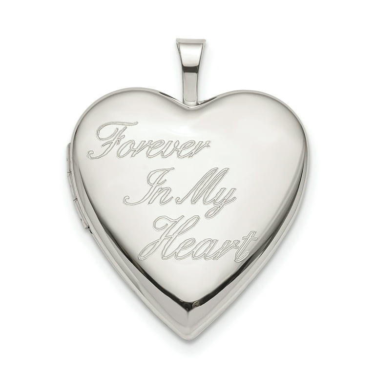 Forever in My Heart Message Charm Sterling Silver Forever in My Heart Message Charm Sterling Silver