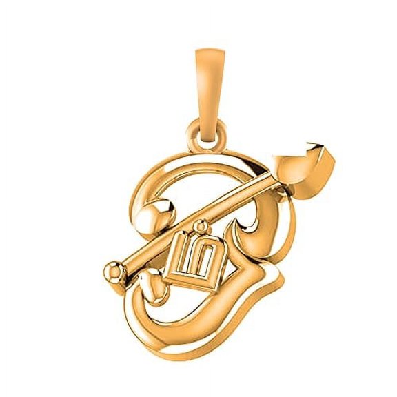 925 Sterling Silver 22k Gold Plated Spiritual Tamil OM Pendant Lord Spiritual OM Locket for Men and Women