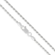 925 Sterling Silver 2MM Rope Diamond-Cut Chain Necklaces, Solid 925 Italy, Next Level Jewelry