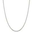thumbnail image 1 of 925 Sterling Silver 2mm 8 Sided Diamond-cut Box Chain; 36 inch; Lobster Clasp; for Adults and Teens; for Women and Men, 1 of 4