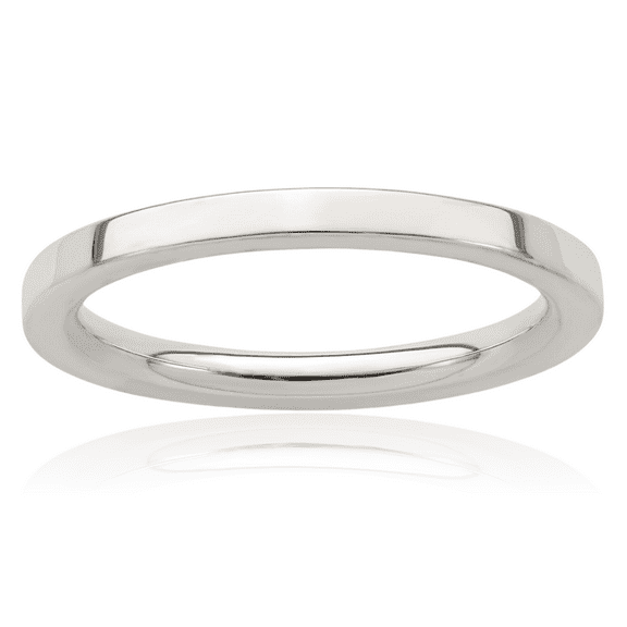 925 Sterling Silver 2mm Comfort Fit Plain Classic Wedding Band Ring