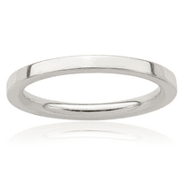 925 Sterling Silver 2mm Comfort Fit Plain Classic Wedding Band Ring