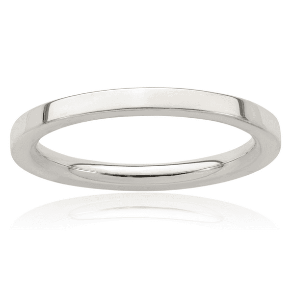 925 Sterling Silver 2mm Comfort Fit Plain Classic Wedding Band Ring