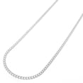 thumbnail image 1 of A&M 925 Sterling Silver 2mm Cuban Chain Necklace, 16–24 Inch, Lobster Clasp, Adult Unisex, 1 of 4