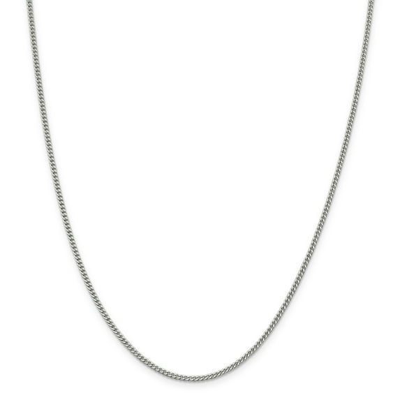 925 Sterling Silver 2mm Curb Chain 20 Inch