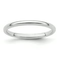 thumbnail image 1 of 925 Sterling Silver 2mm Half Round Band Ring Size 11, 1 of 7