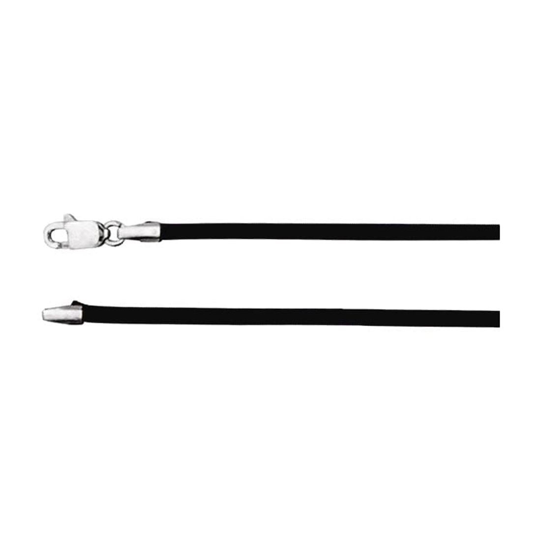 925 Sterling Silver 2mm Necklace 22 Inch Black Leather Cord With Lobster Clasp Pendant Necklace for Women