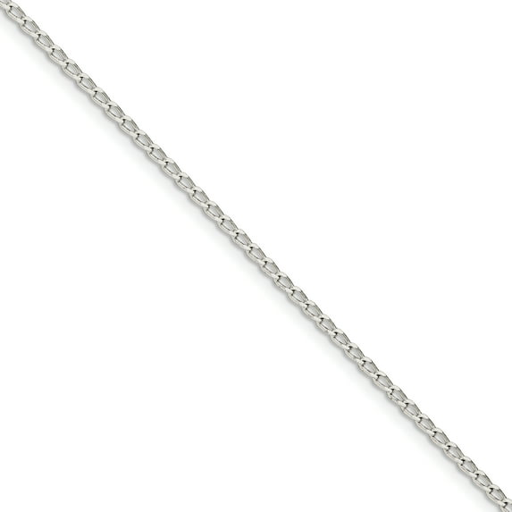 925 Sterling Silver 2mm Open Link Chain Bracelet