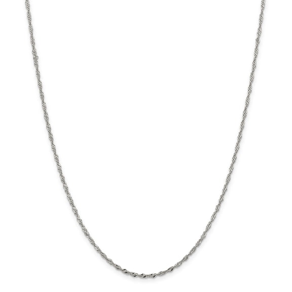 925 Sterling Silver 2mm Singapore Chain 20 Inch