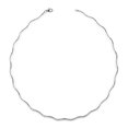 thumbnail image 1 of 925 Sterling Silver 2mm Tailored Wavy Omega Wire Necklace (16-20) (3-colors) (Rhodium Plated Silver 20) Pendant Necklace, 1 of 2