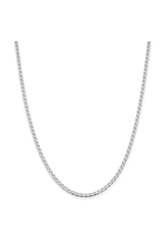 925 Sterling Silver 3.1mm Flat Anchor Chain 20 Inch