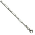 thumbnail image 1 of 925 Sterling Silver 3.1mm Sparkle-Cut Paperclip Chain Necklace 16 Inch Chain Necklace for Women and Men, 1 of 2