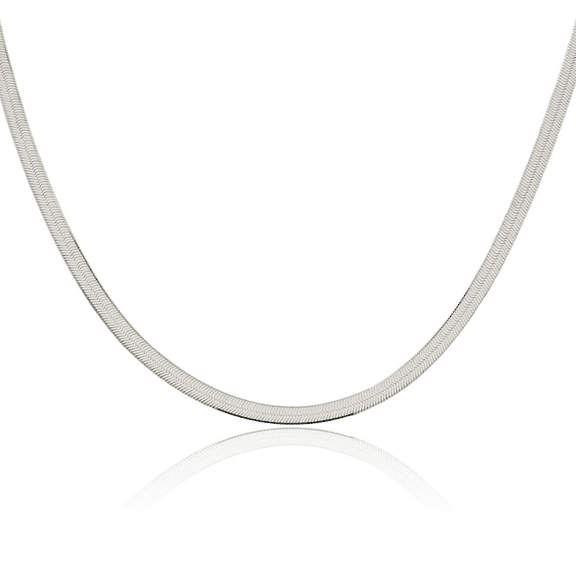 925 Sterling Silver 3.5mm Herringbone Chain Necklace 16 inch