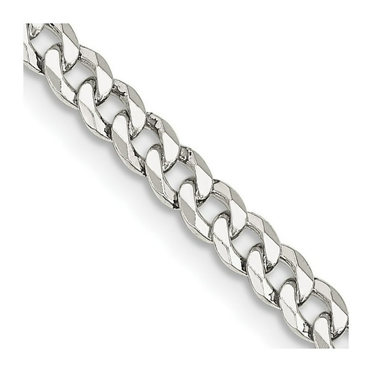 Beveled Curb Chain Necklace 2mm Sterling Silver Beveled Curb Chain Necklace 2mm Sterling Silver