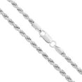 thumbnail image 1 of 925 Sterling Silver 3.5MM Rope Diamond-Cut Chain Necklaces, Solid 925 Italy, Next Level Jewelry, 1 of 6
