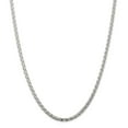 thumbnail image 1 of 925 Sterling Silver 3.5mm Diamond-cut Round Spiga Chain; 30 inch; Lobster Clasp; for Adults and Teens; for Women and Men, 1 of 4