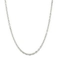 thumbnail image 1 of 925 Sterling Silver 3.5mm Fancy Diamond Cut Open Link Cable Chain w/ Lobster Clasp - 18", 1 of 5
