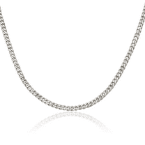 925 Sterling Silver 3.5mm Curb Link Chain Necklace 16 inch