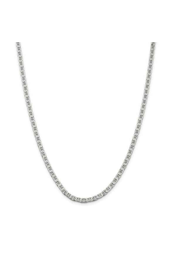 925 Sterling Silver 3.75mm Flat Anchor Chain 20 Inch