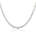 thumbnail image 1 of 925 Sterling Silver 3.75mm Long Cable Rolo Link Chain Belcher Necklace, 1 of 4