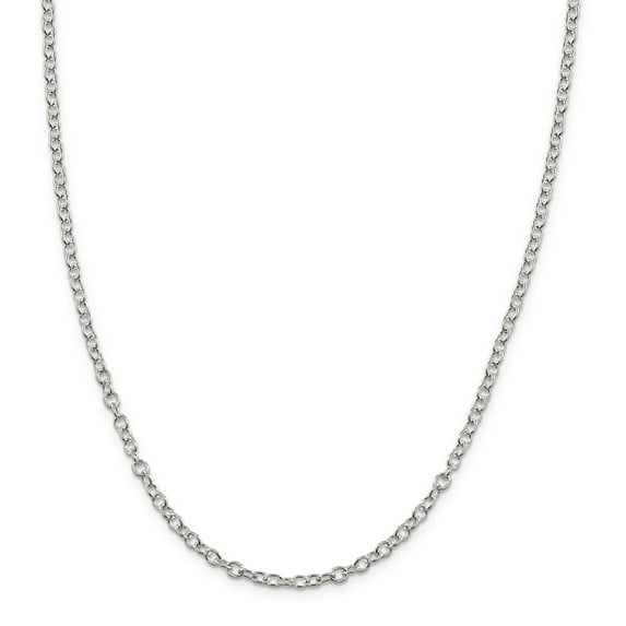 925 Sterling Silver 3.75mm Oval Cable Chain 20 Inch