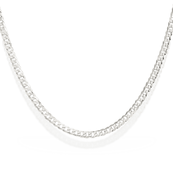 925 Sterling Silver 3.8mm Curb Link Chain Necklace