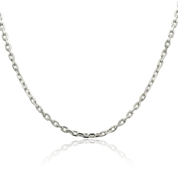 925 Sterling Silver 3.95mm Oval Cable Rolo Link Chain Belcher Necklace