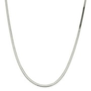 MIA DIAMONDS 925 Sterling Silver 37.25mm Magic Herringbone Necklace Chain -16" (16in x 3.25mm)