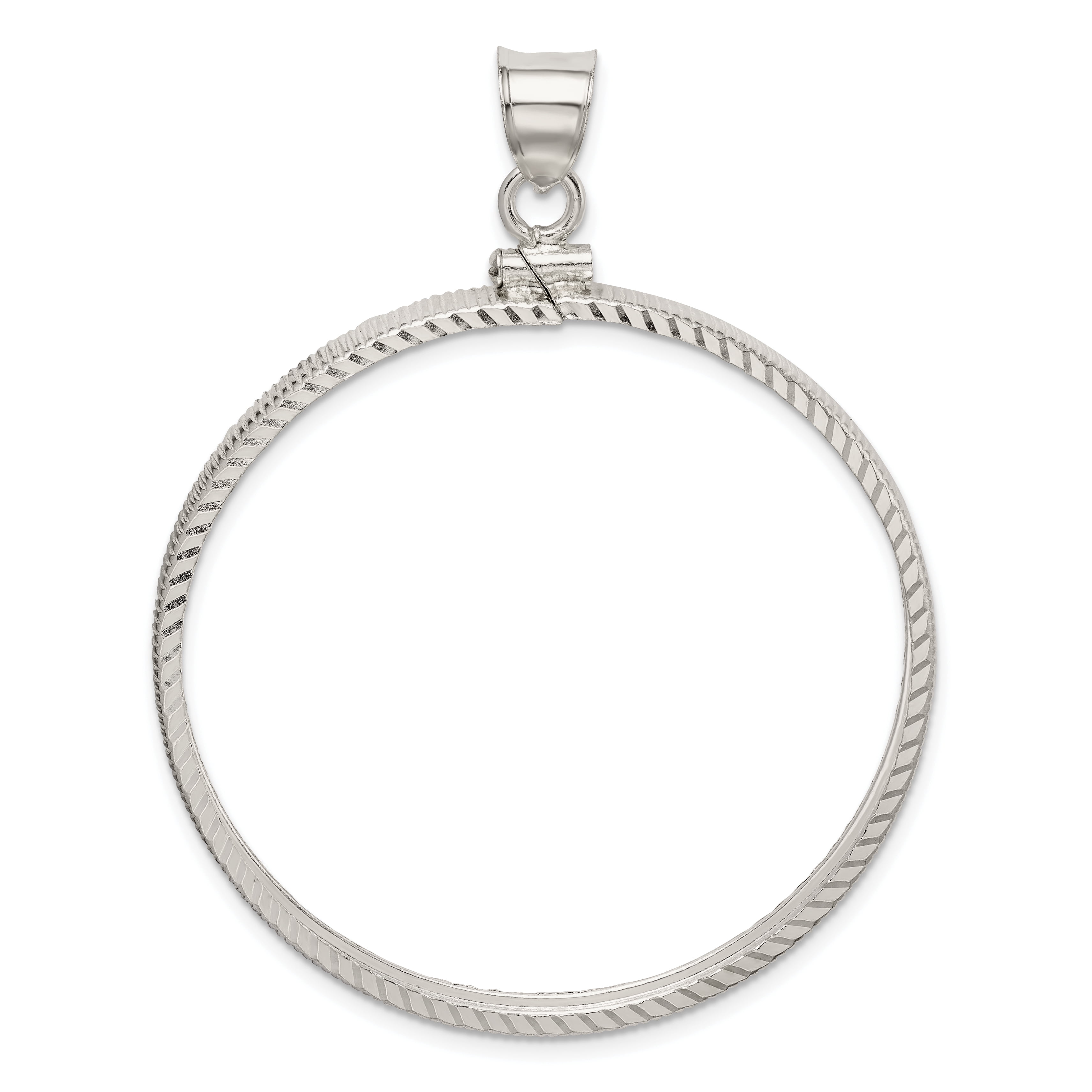 Bedrock Jewelry Half Dollar Coin Bezel - Gold Filled Pendant Setting, 30.5x2.1mm, Screw Closure