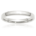 thumbnail image 1 of 925 Sterling Silver 3mm Edge Plain Classic Wedding Band Ring, 1 of 13