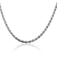 thumbnail image 1 of 925 Sterling Silver 3.2mm Rope Chain Twisted Link Necklace, 1 of 4