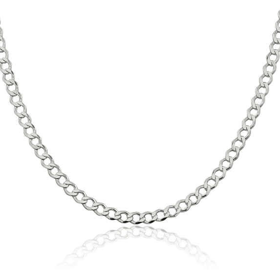 925 Sterling Silver 4.5mm Curb Link Chain Necklace