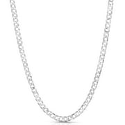 925 Sterling Silver 4MM Cuban Curb Link Chain Necklaces, Solid925 Italy, Next Level Jewelry