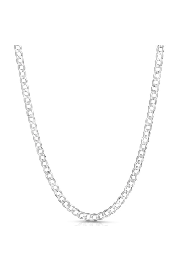 Italian 925 Sterling Silver Cuban Curb Link Chain Necklaces 2MM - 10.5MM, Solid 925 Italy, Next Level Jewelry