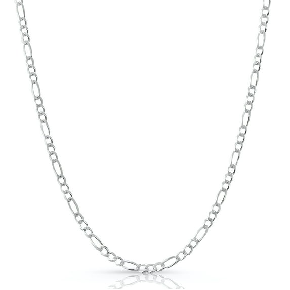 925 Sterling Silver 4MM Figaro Link Chain Necklaces, Solid 925 Italy, Next Level Jewelry