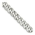 thumbnail image 1 of 925 Sterling Silver 4mm Beveled Curb Chain Necklace 28 Inch Chain Necklace for Women and Men, 1 of 2
