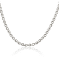 thumbnail image 1 of 925 Sterling Silver 4mm Cable Rolo Link Chain Belcher Necklace, 1 of 4