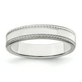 thumbnail image 1 of 925 Sterling Silver 4mm Design Edge Band Ring Size 7, 1 of 7