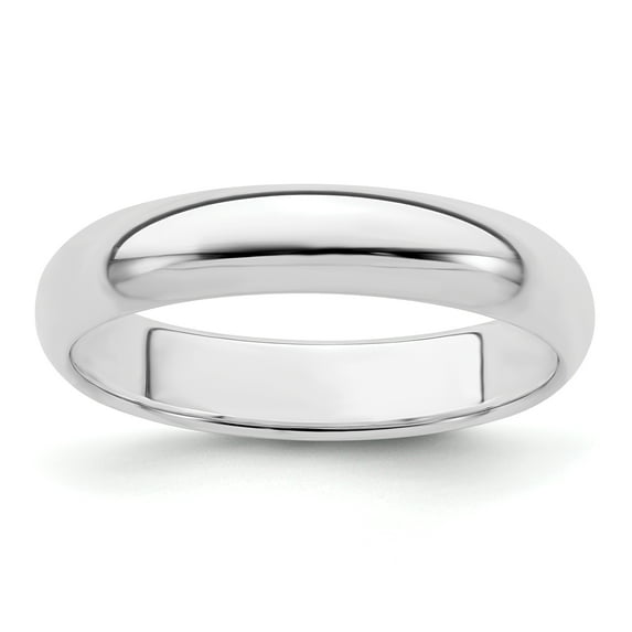 925 Sterling Silver 4mm Half Round Band Ring Size 9