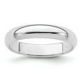 thumbnail image 1 of 925 Sterling Silver 4mm Half-Round Band Size: 5; for Adults and Teens; for Women and Men, 1 of 4