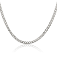 thumbnail image 1 of 925 Sterling Silver 3.8mm Curb Link Chain Necklace, 1 of 5