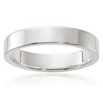 925 Sterling Silver 4mm Plain Classic Wedding Band Ring