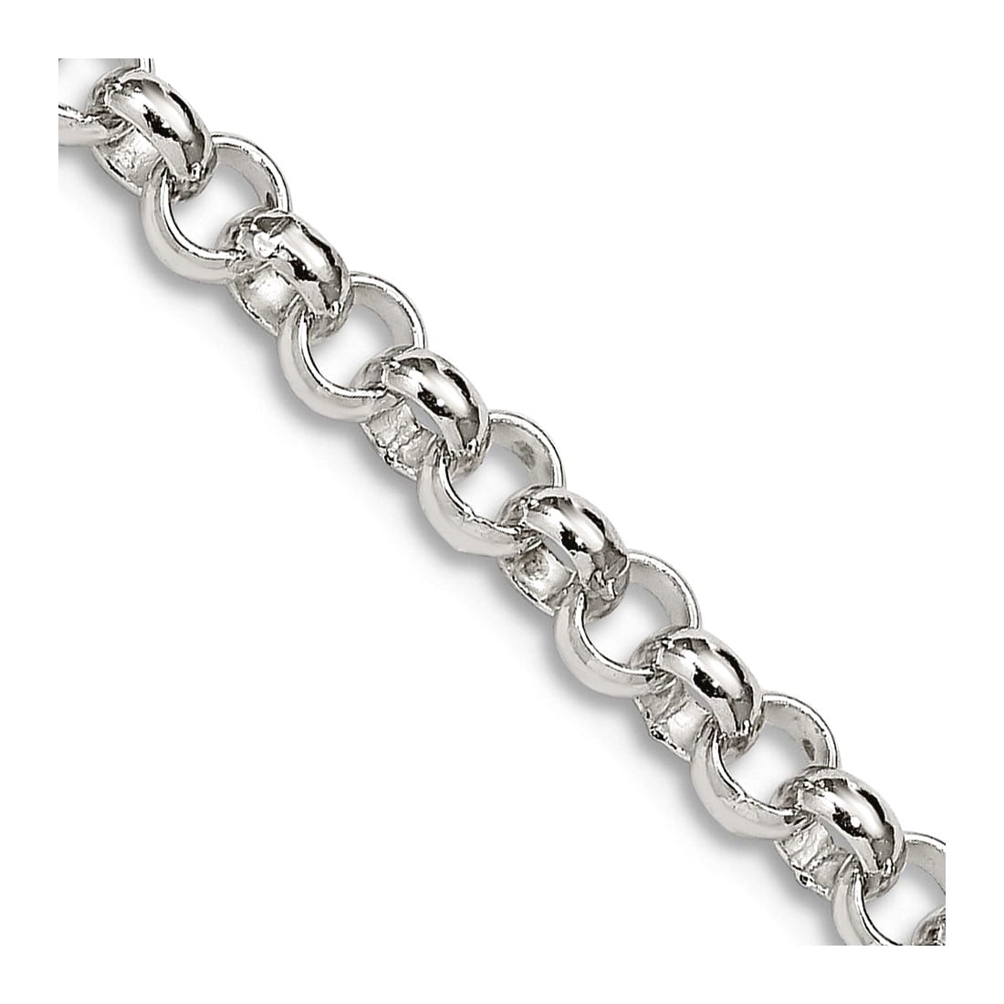 4mm Rolo Chain 925 Sterling Silver 4mm Rolo Chain Necklace 22 Inch Chain Necklace for ...