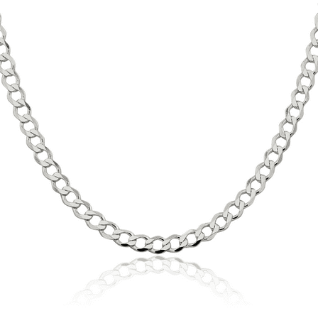 925 Sterling Silver 5.3mm Curb Link Chain Necklace