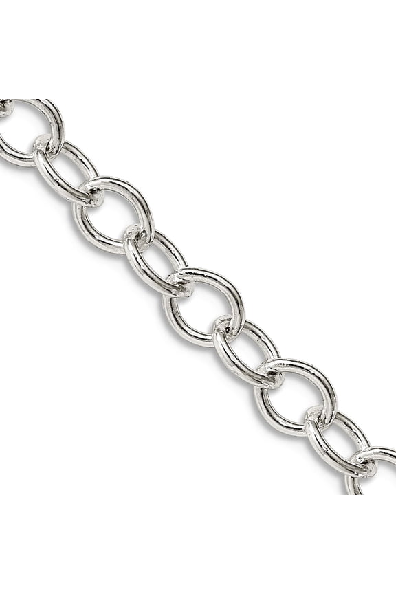 925 Sterling Silver 5.3mm Oval Cable Chain Necklace 30 Inch Chain Necklace for Women and Men