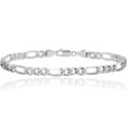 thumbnail image 1 of 925 Sterling Silver 5.5mm Figaro Link Chain Bracelet, 1 of 4